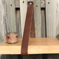 Leren Plankdragers bruin voor buiten