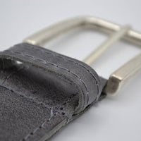 4cm grijze gestikt italiaans volnerf lederen riem 
