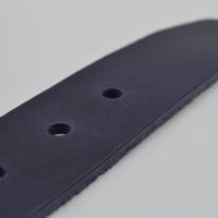4,5cm blauwe studriem van Italiaans volnerf leer 