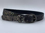 Damesriem van 2cm breed en speelse zwarte roggenprint