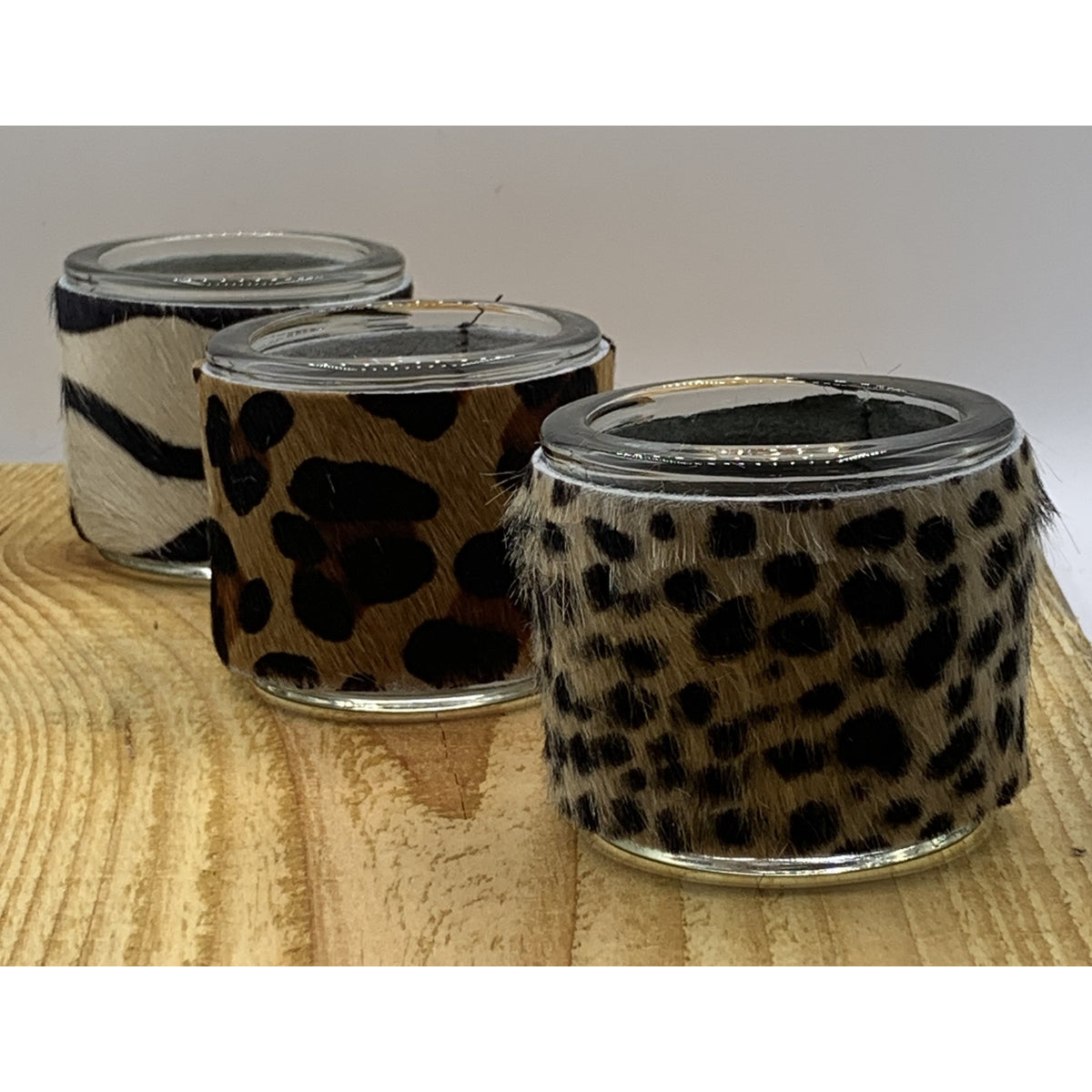 Zebra print waxinelichthouder