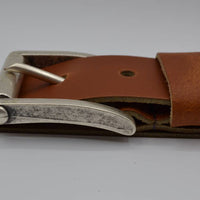 4,5cm echt lederen casual cognac riem.