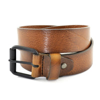 stoere 3.5cm brede jeans riem met een gave structuur