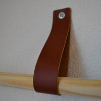 Toiletrolhouder van leer