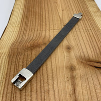 Grijze echt leren heren armband met gave magneetsluiting