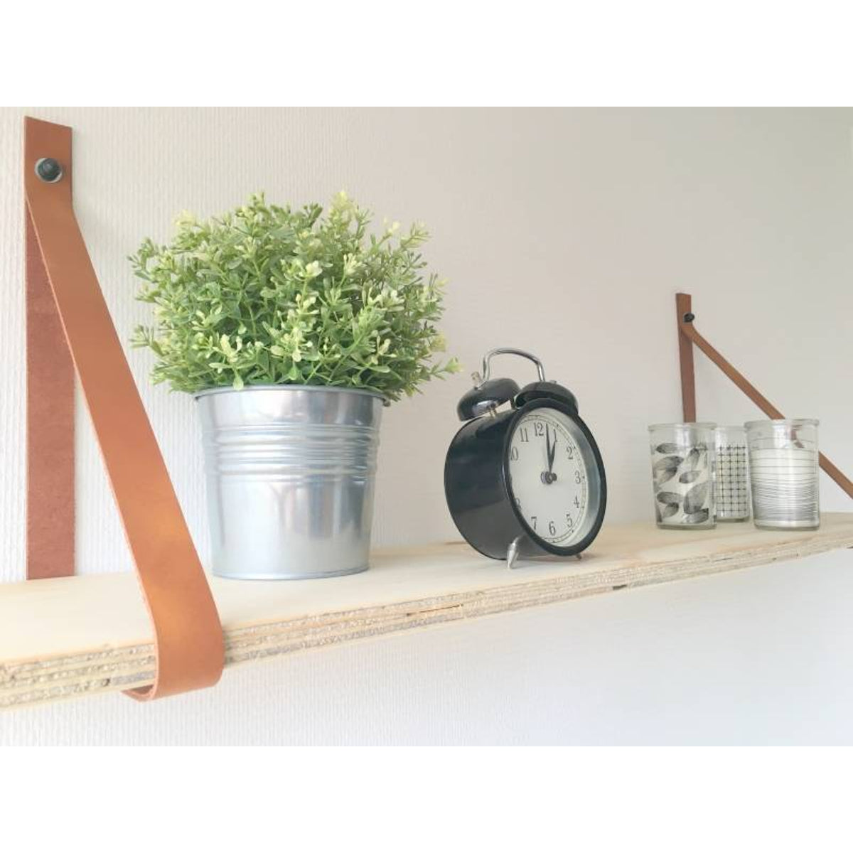 Leren Plankdragers blauw