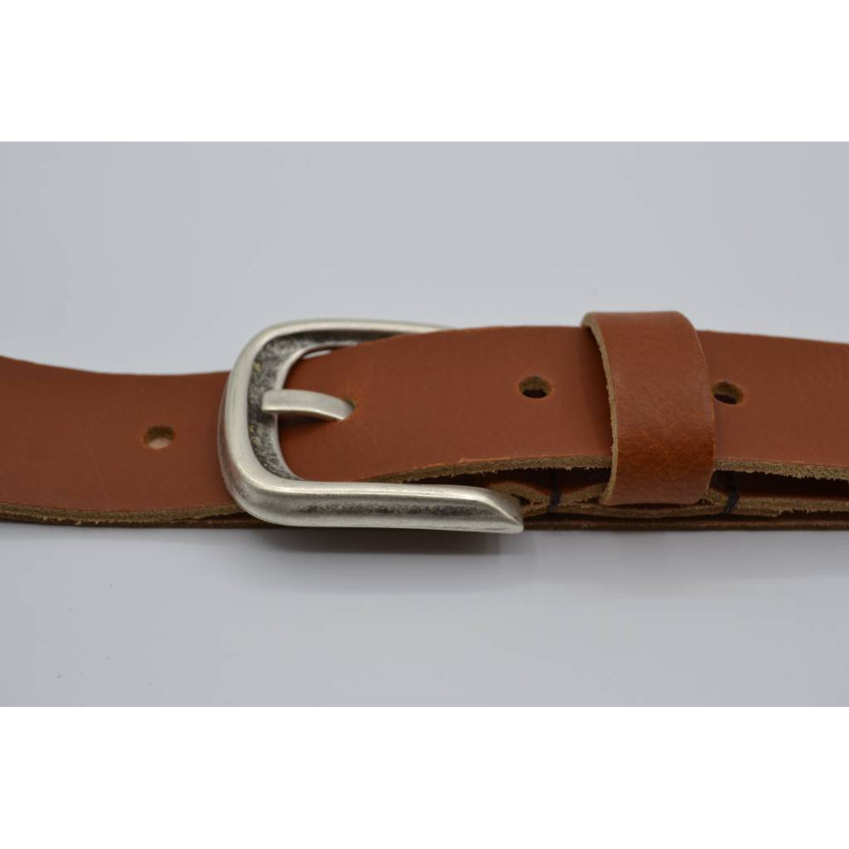 split lederen cognac kinder riem