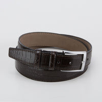 Nette bruine riem met krokodillenprint.