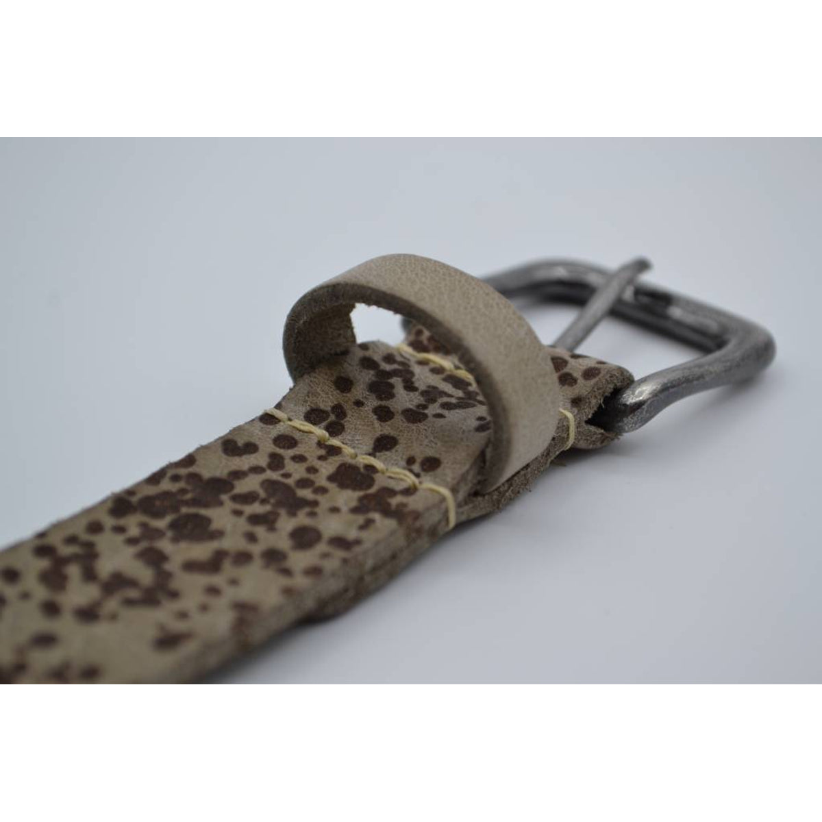 3cm taupe kinder riem met vlekprint 