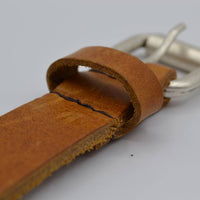 cognac 20mm brede riem met bolstuds