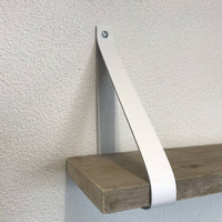 Leren Plankdragers wit inclusief plank 