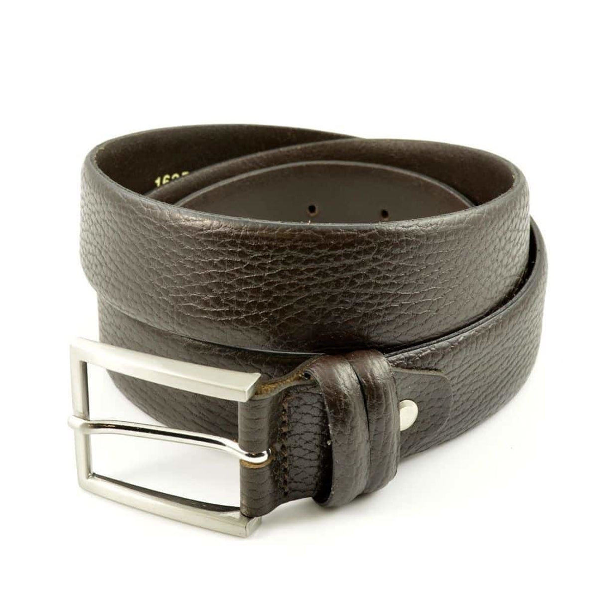 Bruine nette herenriem met patroon 
