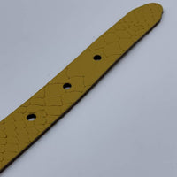 2cm brede damesriem met oker gele slangenprint