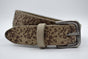 3cm taupe kinder riem met vlekprint