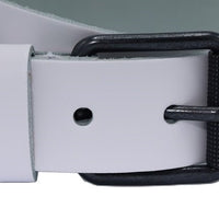 split lederen witte casual riem 