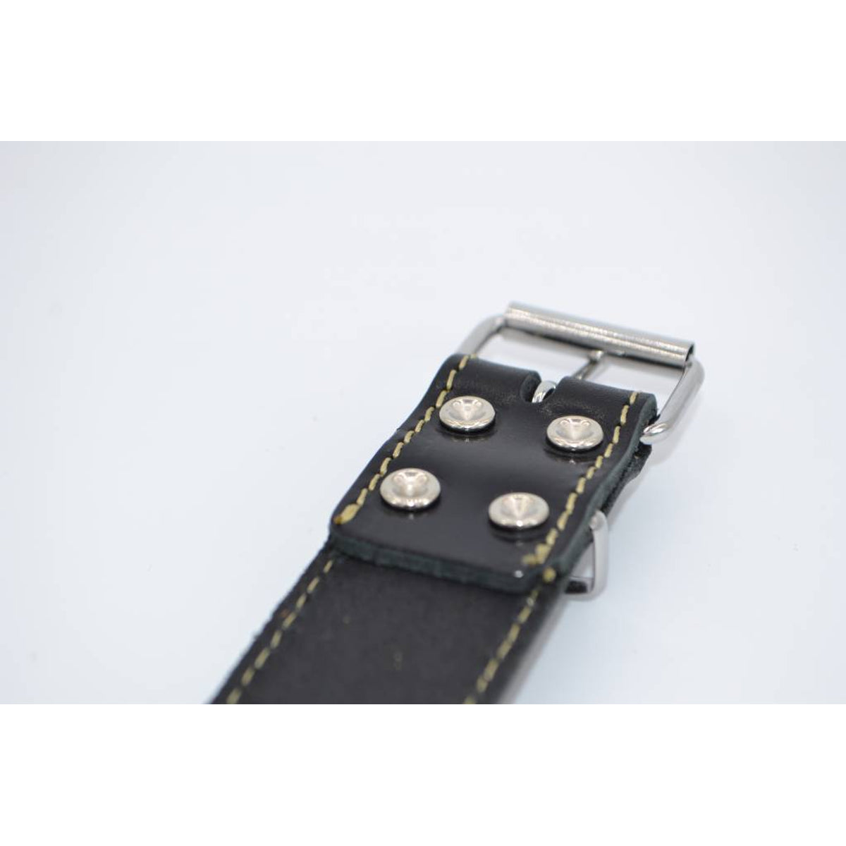 Hondenhalsband 60cm zwart echt Italiaans leer 