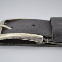 mooie grijze vintage volnerf jeansriem