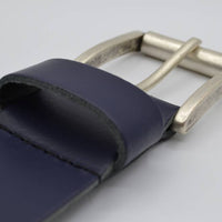 4,5cm echt lederen casual donker blauwe riem.