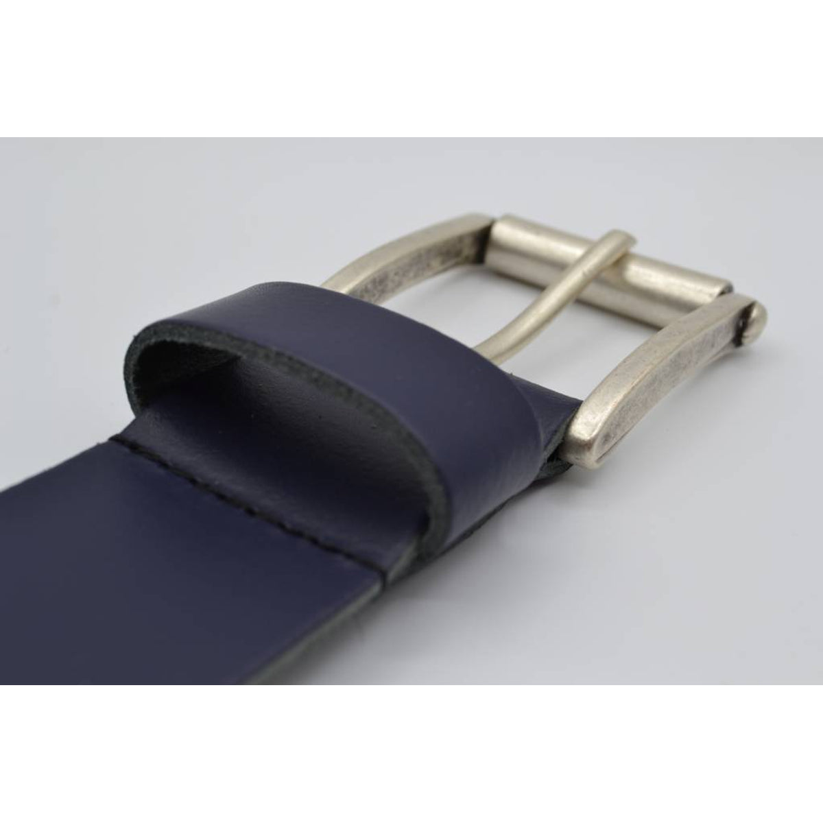 4,5cm echt lederen casual donker blauwe riem.
