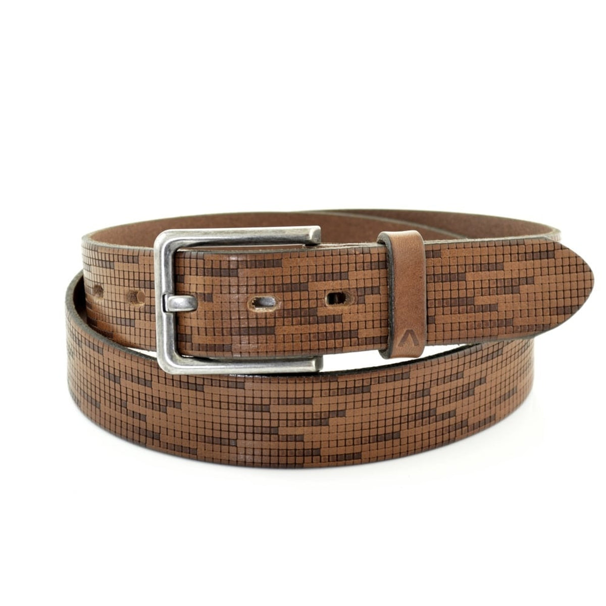 Cognac 35mm brede nette Alberto riem. 