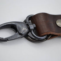 Bruine sleutelhanger met naam of logo