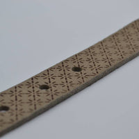 3cm taupe kinder riem met sneeuvlok print