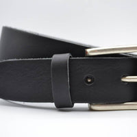 zwarte italiaans volnerf lederen casual riem
