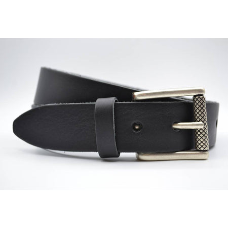 zwarte italiaans volnerf lederen casual riem