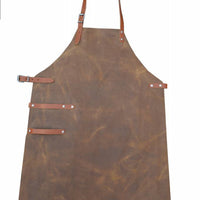 Scotts bluf cognac echt lederen schort