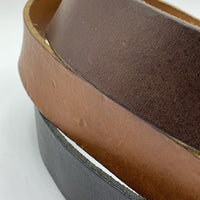 Stoere zwarte riem met gewassen vintage leer
