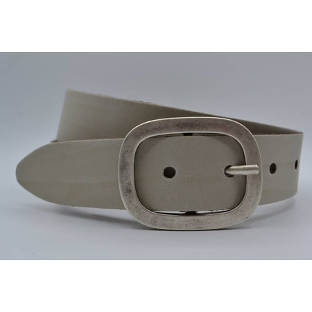 4cm ecru split lederen riem.