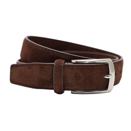 Bruine suede 35mm brede riem.