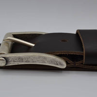 4,5cm echt lederen casual donker bruine riem.