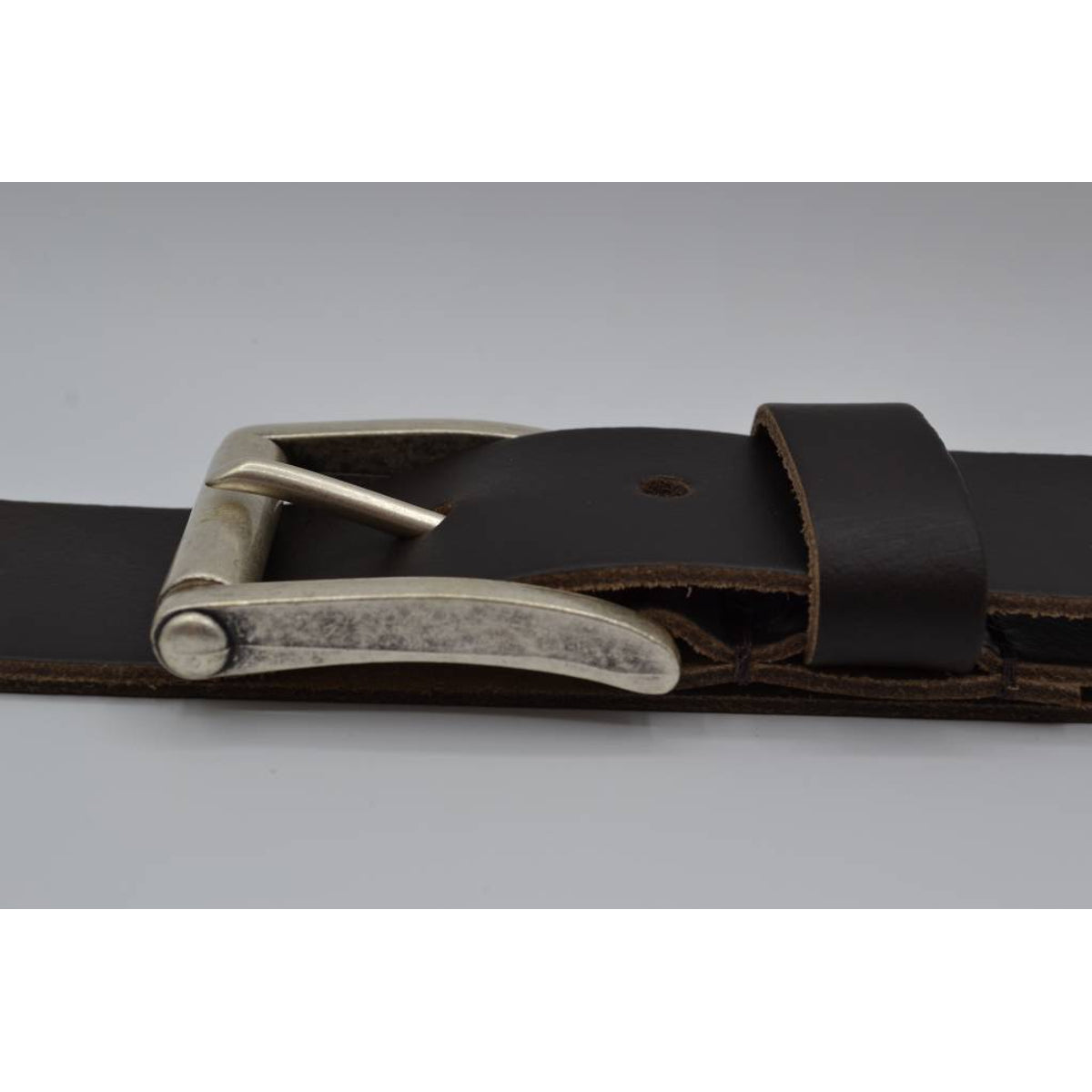 4,5cm echt lederen casual donker bruine riem.