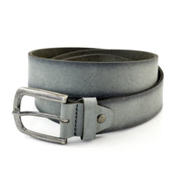 Licht blauw casual riem met donkere zijkantjes.   