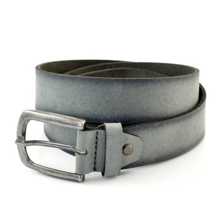 Licht blauw casual riem met donkere zijkantjes.   