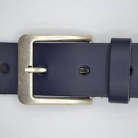 donker blauwe extra lange riem op maat