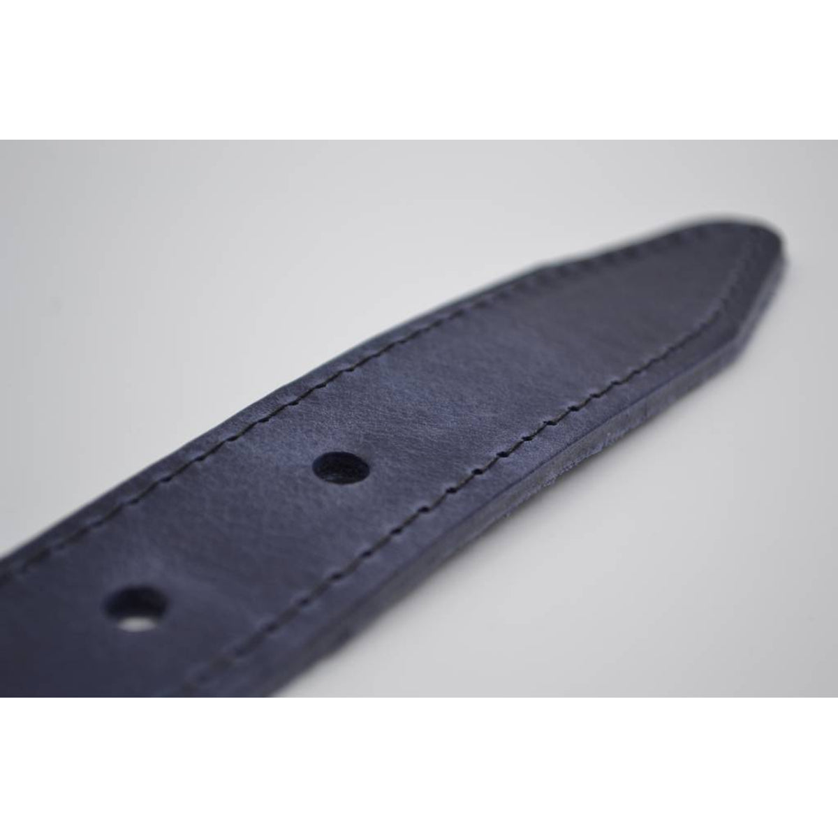 35mm blauwe gestikt italiaans volnerf lederen riem