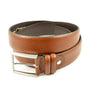 Cognac nette herenriem met patroon