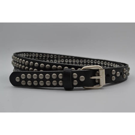 zwarte 20mm brede riem met bolstuds