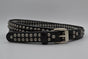 zwarte 20mm brede riem met bolstuds