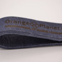 blauwe echt lederen sleutelhanger met eigen naam of logo