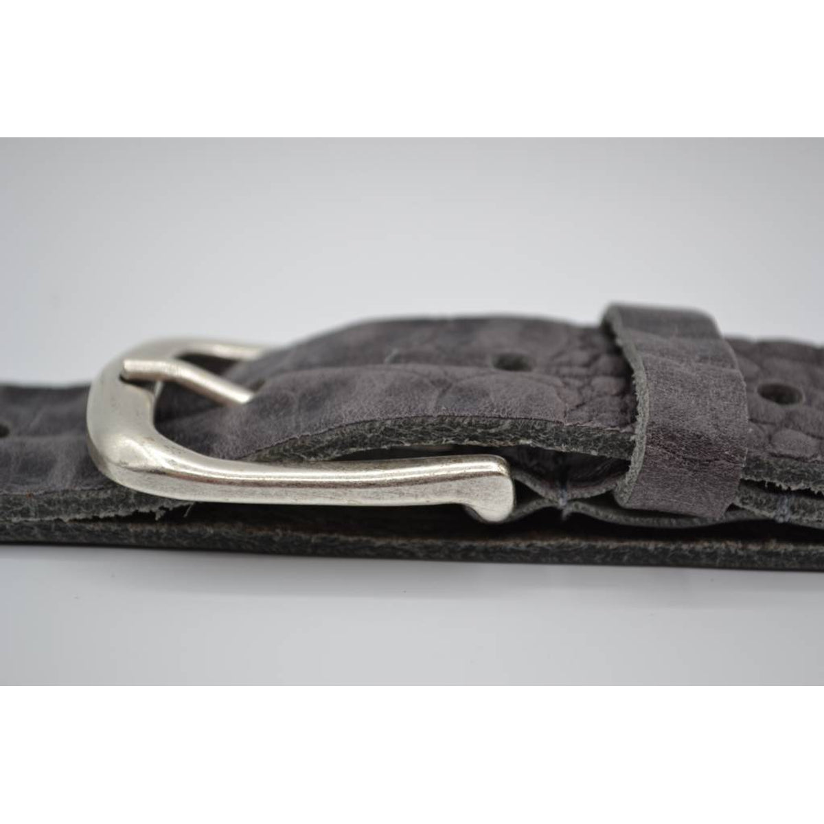 3cm grijze italiaans volnerf lederen casual riem