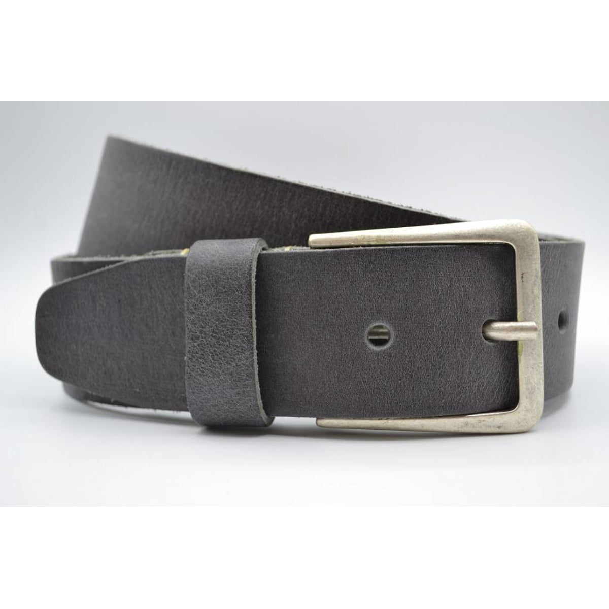 mooie grijze vintage volnerf jeansriem