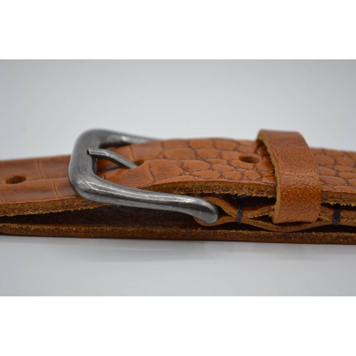 3cm cognac italiaans volnerf lederen casual riem