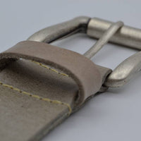 4cm taupe volle studriem van Italiaans volnerf leer