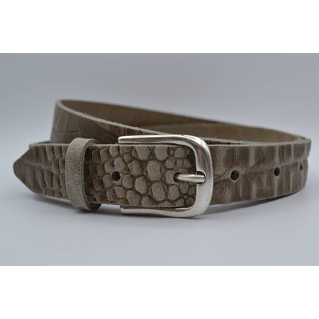 3cm taupe italiaans volnerf lederen casual riem