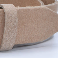 Taupe 3cm brede riem met gouden gesp