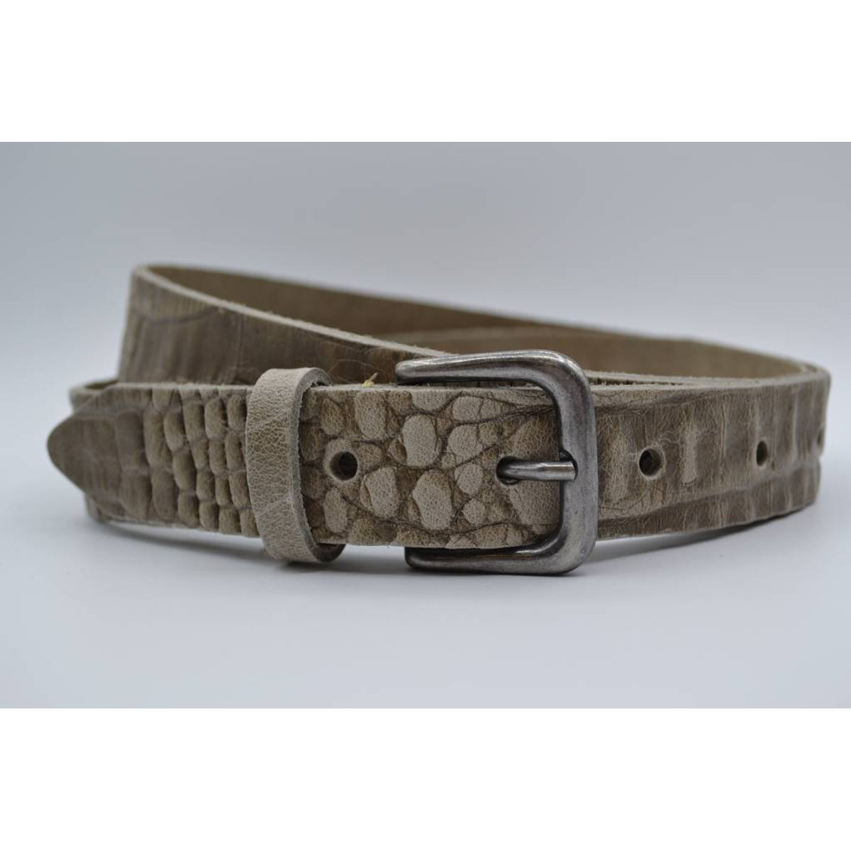 3cm taupe italiaans volnerf lederen casual riem 