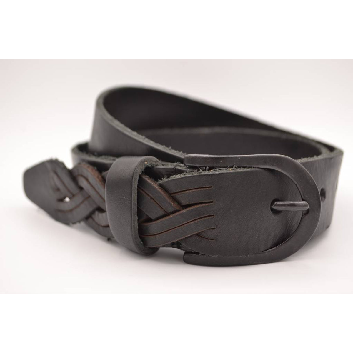 Zwarte Jeans riem met slingerpunt